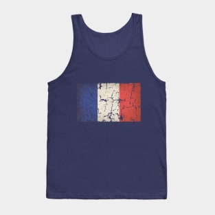 French Flag, Distressed Tank Top